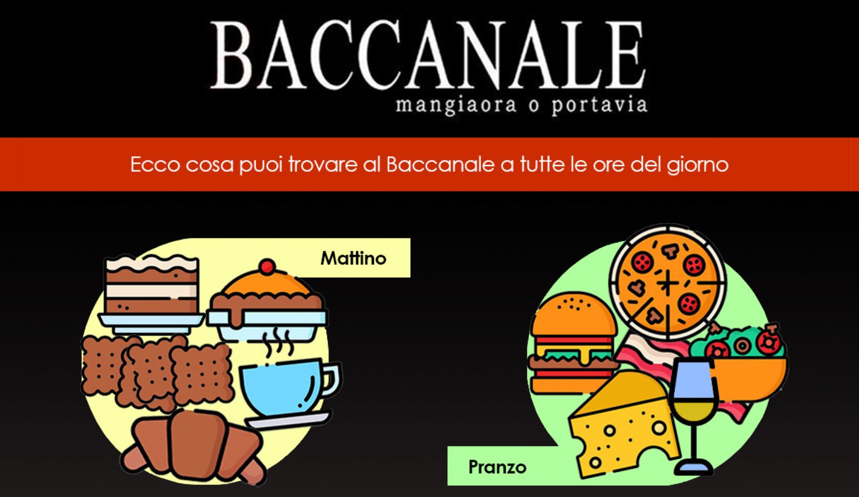 Infografica Baccanale: il concept all day long!